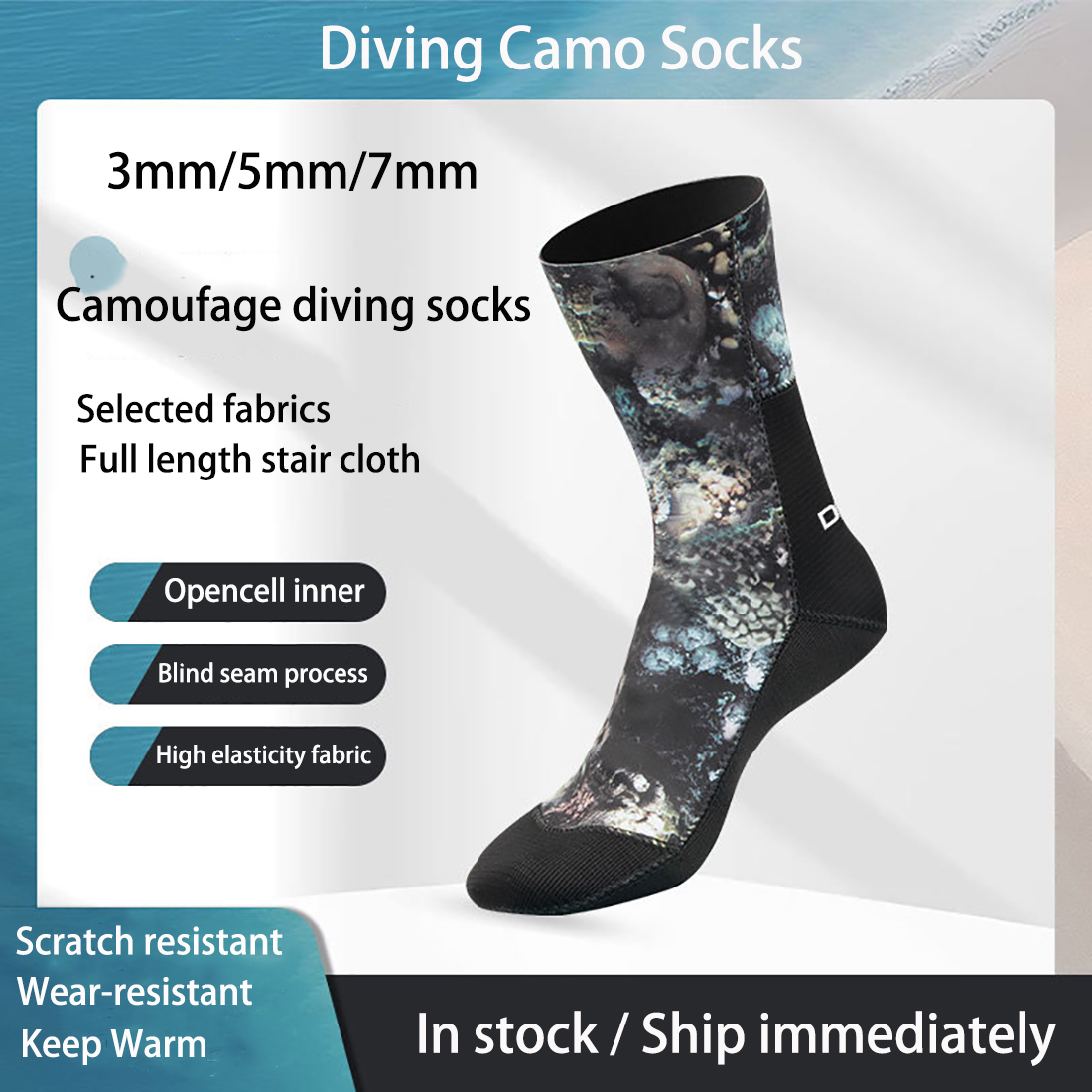 Women'S Shoes For Neuropathy - 3/5/7mm neoprene camo meias de mergulho