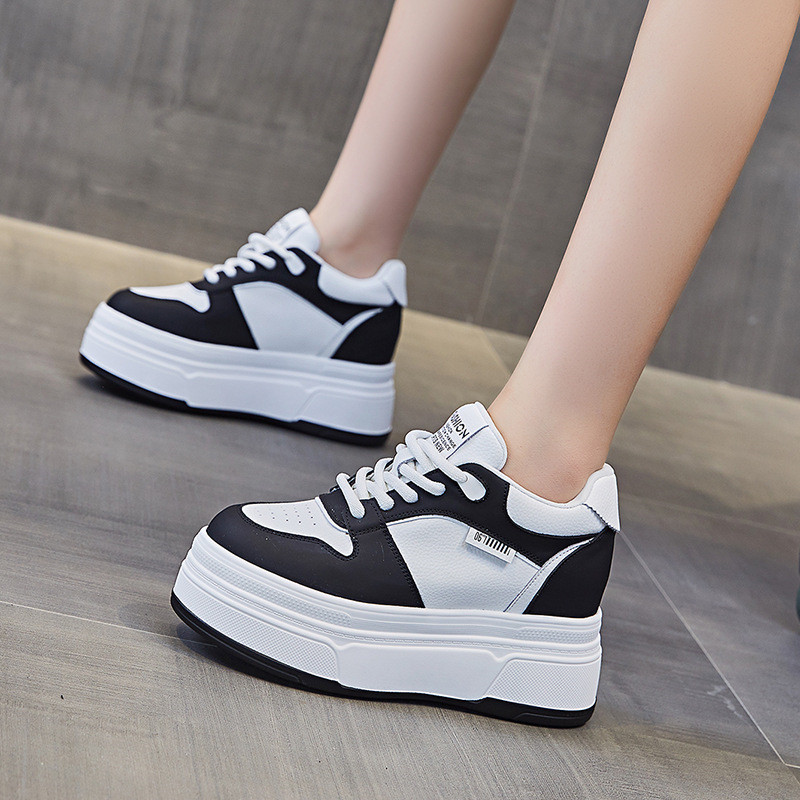 9cm couro genuíno nova marca d - Platform Sneakers Chunky avaliação e preço