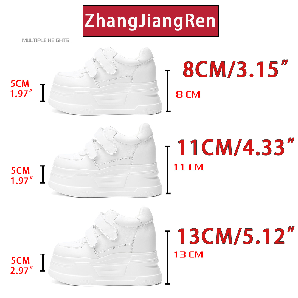 ZJR 8-13cm Tênis Feminino com  - Platform Sneakers Chunky avaliação e preço