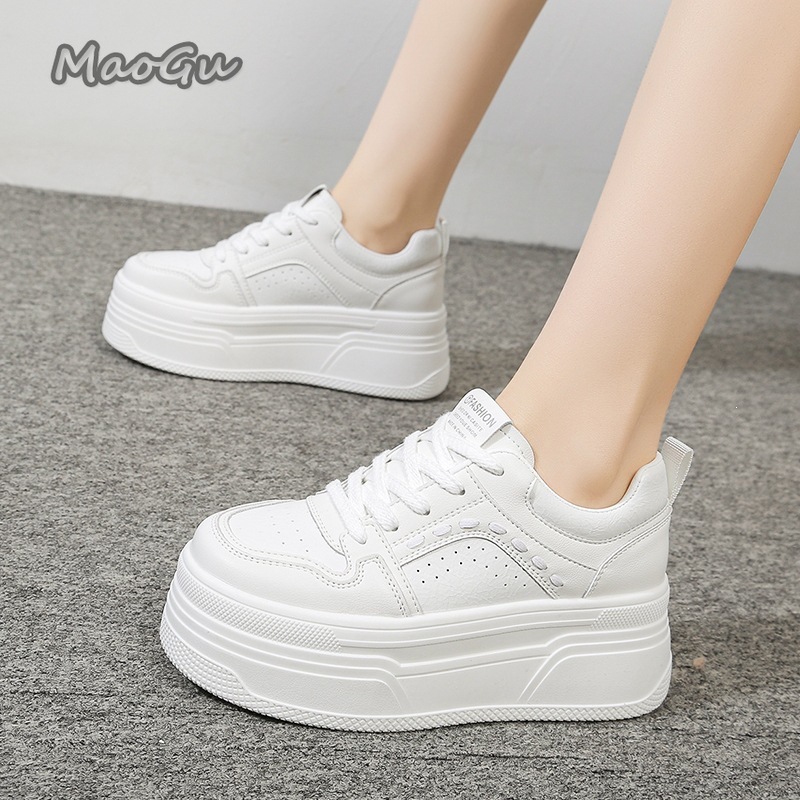 Tênis Branco Feminino com Plat - Platform Sneakers Chunky avaliação e preço