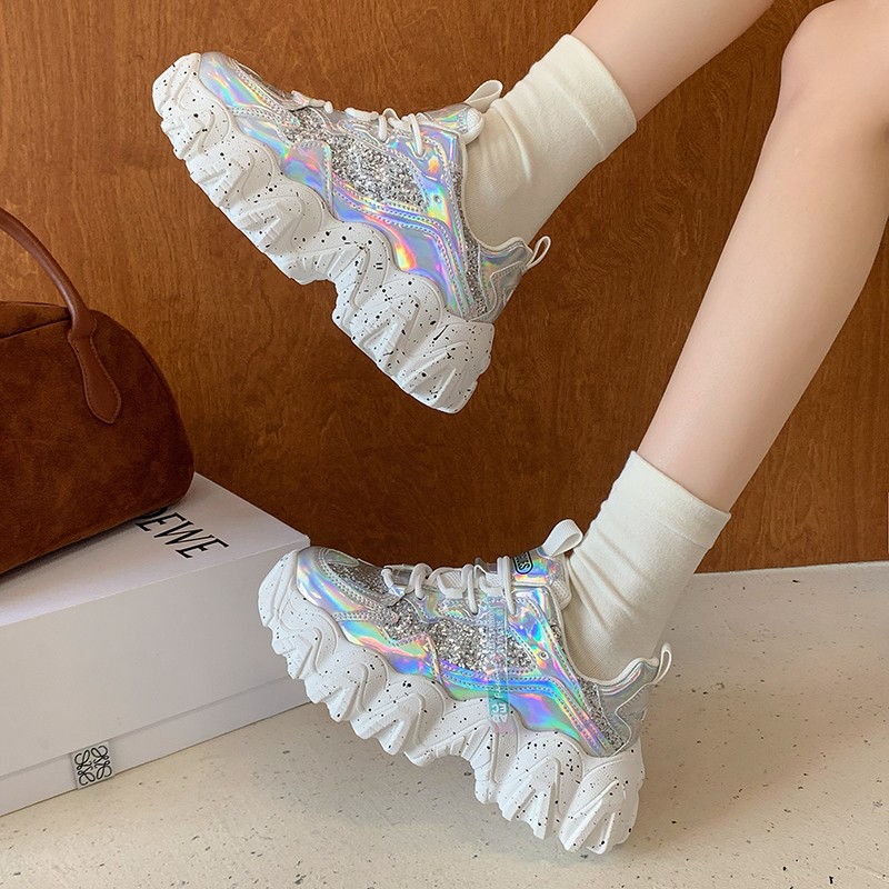 Tênis plataforma com strass e  - Platform Sneakers Chunky avaliação e preço
