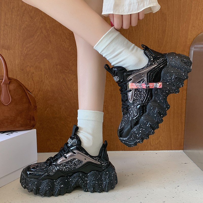 Tênis plataforma com strass e  - Platform Sneakers Chunky avaliação e preço