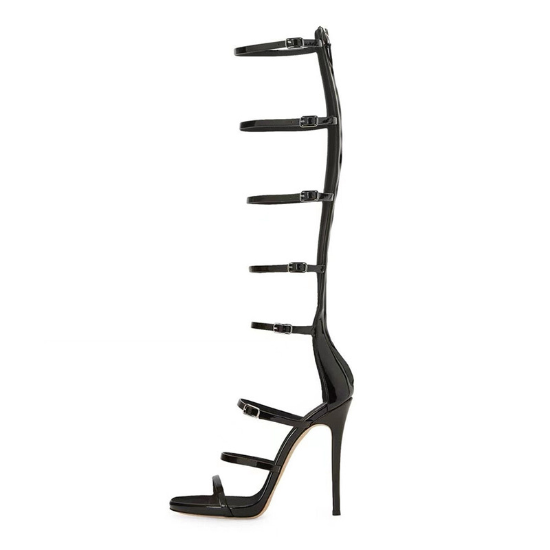 Botas Femininas de Verão Novas - Metallic Heel Sandal avaliação e preço