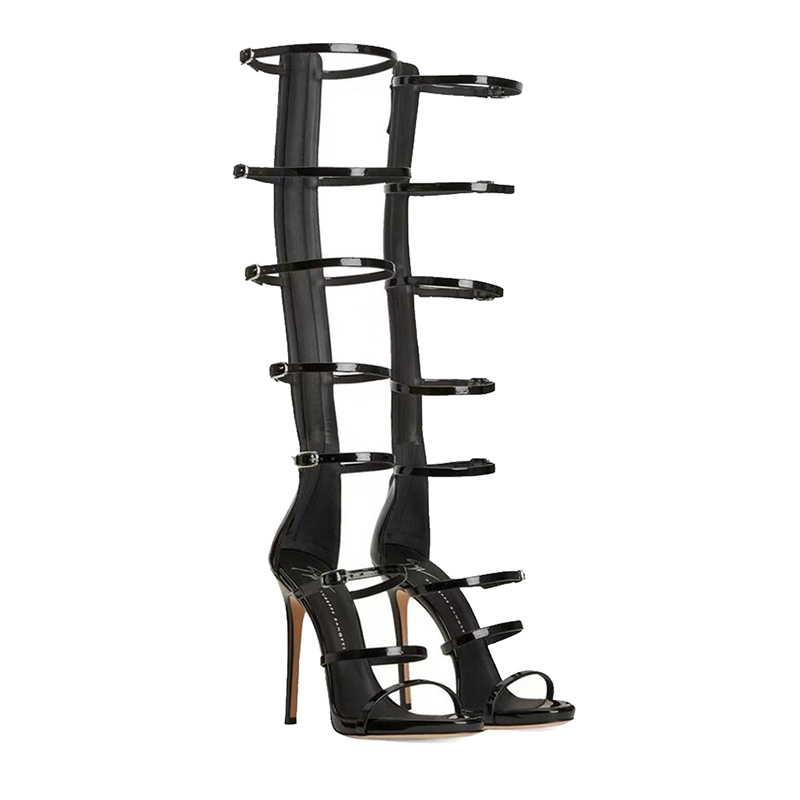 Botas Femininas de Verão Novas - Metallic Heel Sandal avaliação e preço