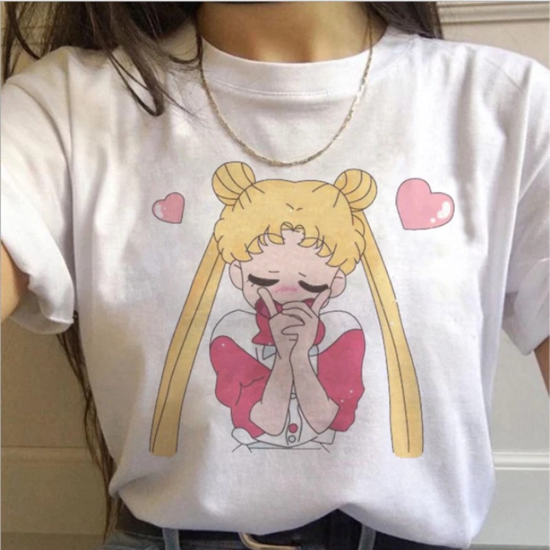 Camiseta 90s anime marinheiro  - Women'S Shoes In The 90S avaliação e preço